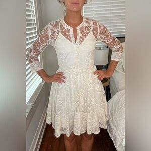 Beautiful full lace dress with slip, never worn except for photo. New with tags